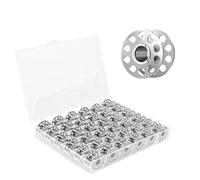 PARFCO Canillas Maquina Coser, 36 Piezas Bobinas de Hilo de Metal, Bobina Vacía con Canillero Transparente, Diámetro Interior 7 mm, Bobina Máquina de Coser, para Coser, Proyectos DIY