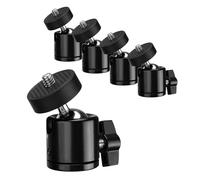 PARFCO Rotula Tripode, 5 Piezas Rotación de 360 Grados Rótulas para Trípodes, Mini Ball Head con Interfaz Universal 1/4, Adecuado para Trípodes, Monopiés y Cámaras