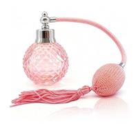 Parfumlism 1 Pcs botella de spray de perfume de 100ml,botella atomizadora recargable vintage de cristal de color degradado con borla larga,accesorios profesionales de agua de niebla continua (rosa)
