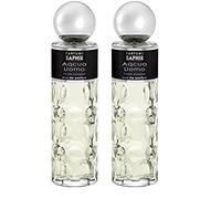 PARFUMS SAPHIR Acqua Uomo - Eau de Parfum con vaporizador para Hombre - 200 ml (Paquete de 2)