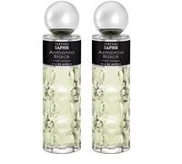 PARFUMS SAPHIR Armonía negro, Eau de Parfum con vaporizador para Hombre, 200 ml, Negro (Paquete de 2)