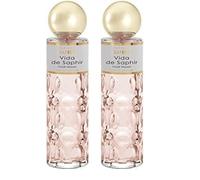 PARFUMS SAPHIR Vida - Eau de Parfum con vaporizador para Mujer - 200 ml (Paquete de 2)