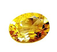 PARI SALES Piedra Sunela de 15,25 ratti de 14 quilates, piedra natural certificada original de citrino para hombres y mujeres (probada en laboratorio), piedra preciosa suelta, citrino, Piedra preciosa