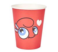 PARIS 2024 - CJO1117, Set de 6 Vasos de Cartón Mascota In Love, Producto Oficial Licenciado, Resistentes, Impermeables. Ideales para Café, Té y Bebidas Refrescantes, 20 cl