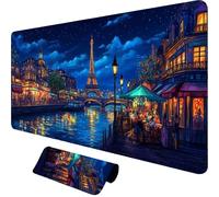 París Alfombrilla Ratón XXL Gaming, Torre Eiffel Alfombrilla 1200x600mm, Mouse Pad Gaming Mejora la Precisión y Velocidad, Impermeable Mousepad con Bordes Cosidos, Antideslizante, Gamer Gifts, o-2054