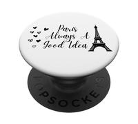 Paris Always A Good Idea Eiffel Tower in France PopSockets PopGrip Adhesivo