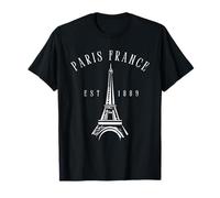 París Amantes Vintage Torre Eiffel Fans París Francia EST 1889 Camiseta