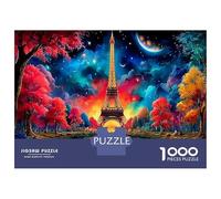 París Amor Escena 1000 Piezas Puzzle - Sólido Y Duradero & Retador Vista romántica de Temporada - para Adultos 38x26cm/1000pcs Regalo De Cumpleaños