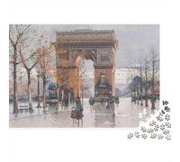Paris ARC De Triomphe 100% Recycled Cardboard Winter Deer 1000 Piece Jigsaw Puzzle for Adults Beautifully Illustrated Unique 38x26cm/1000pcs