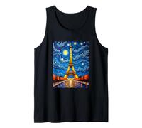 París Art Night Estilo Impresionista Camiseta sin Mangas