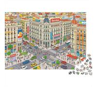 Paris City Scene Jigsaw Puzzles 1000Pc Material Reciclable Busy Streets Mayor Puzzles Impossible Hard Difficult Challenging Educational Game for Men 38x26cm/1000pcs
