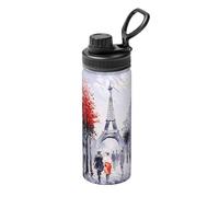 Paris City Tree Eiffel Tower Art - Hervidor deportivo aislado de 18 onzas, termo de doble pared para bebidas frías y calientes, perfecto para viajes, camping