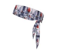 Paris City Tree Eiffel Tower Art Printing - Diadema unisex para el pelo, banda deportiva para baloncesto, correr, tenis