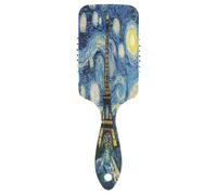 Paris Eiffel Towel at Starry Night - Cepillo masajeador con cojín de aire, antiestático para el cabello, peine para mujer