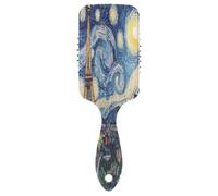 Paris Eiffel Towel at Starry Night - Peine acolchado para el cabello, cepillo para desenredar, cepillo antiestático, cepillo de pelo de viaje