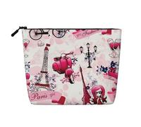 Paris Eiffel Tower France - Bolsa de maquillaje de viaje versátil, ideal para rutinas diarias y viajes de negocios, Black, Talla única, Neceser