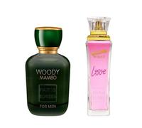 PARIS ELYSEES PARFUMS - Lote de Perfumes WOODY MAMBO x BILLION WOMAN LOVE - Eau de Parfum Hombre & Mujer 100 ml - Aromático & Afrutado