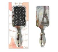Paris France - Cepillo de pelo para pintura al óleo de la Torre Eiffel, húmedo y seco, cojín de aire, cepillo de pelo desenredante de plástico para niños y adultos, regalo de vuelta a la escuela