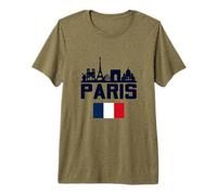Paris France Eiffel Tower Skyline Graphic tee Shirts, Paris Camiseta Premium