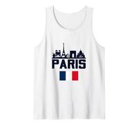 Paris France Eiffel Tower Skyline Graphic tee Shirts, Paris Camiseta sin Mangas