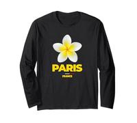 Paris France Tropical Yellow Frangipani Flower Aesthetic Manga Larga
