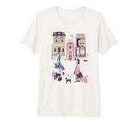 París Francia Alta Moda Compras Recuerdos Retro Francés Camiseta Premium