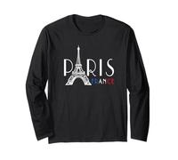 París Francia con Torre Eiffel Elegante Simple Chic Manga Larga