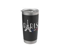 París Francia con Torre Eiffel Elegante Simple Chic Vaso térmico de acero inoxidable de doble pared