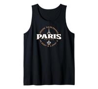 París Francia Etiqueta de coordenadas Île-de-France 2C Camiseta sin Mangas