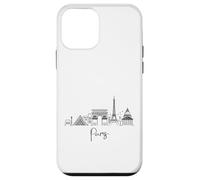 París Francia Horizonte Europa Viaje Souvenirs Negro Paisaje urbano Carcasa para iPhone 12 mini