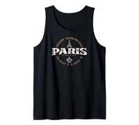 París Francia Île-de-France Coordenadas Label 2C Distressed Camiseta sin Mangas