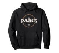 París Francia Île-de-France Coordenadas Label 2C Distressed Sudadera con Capucha