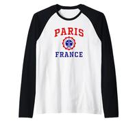 París Francia Producto Original 1889 Torre Eiffel Camiseta Manga Raglan