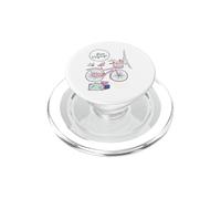 Paris Francia Torre Eiffel Souvenir Mujer Chica Bicicleta PopSockets PopGrip para MagSafe