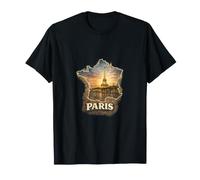 París Francia Torre Eiffel Viaje Vintage Camiseta
