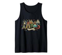 París Francia Viaje Souvenir City Monumento Turístico Regalo Camiseta sin Mangas