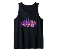 París Francia Viaje Souvenir City Monumento Turístico Regalo Camiseta sin Mangas