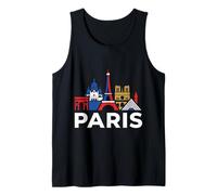 París Francia Viaje Souvenir City Monumento Turístico Regalo Camiseta sin Mangas