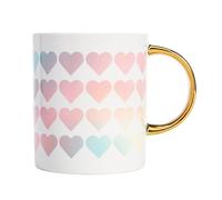 Paris Hilton - Elegante taza de cerámica con forma de corazón, 450 ml, perfecta para café y té, gran capacidad, lavable a mano, no apta para microondas