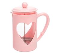 Paris Hilton French Press en diseño de corazón 1L - Prensa de café de cristal y plástico con filtro de acero inoxidable, mango de tacto frío, antigoteo, resistente a la temperatura