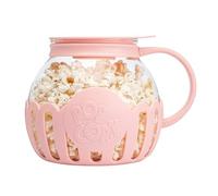 Paris Hilton - Palomitas de maíz de vidrio borosilicato y plástico - Perfecto para palomitas dulces y saladas, 165 x 25 x 18 mm, tapa 2 en 1, apta para lavavajillas