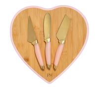 Paris Hilton Set de Cuchillos y Tabla de Cortar para Queso Elegancia y Funcionalidad en Tu Cocina, Ideal para Ocasiones Especiales