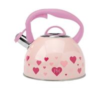 Paris Hilton - Tetera de acero inoxidable con diseño de corazón de 2 litros con asa de tacto frío y boquilla para silbato, perfecta para el uso diario, elegante y seguro