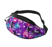 Paris I Love You Crossbody Bag Runner Small Hip Pouch Bum Bag Running Riñonera Riñonera Riñonera Sport Slim Moda para Trotar Senderismo Mujer