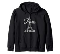 Paris Je T'adore Francia Torre Eiffel Regalo de Recuerdo francés Sudadera con Capucha