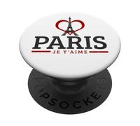 Paris Je T'Aime Francia Torre Eiffel Regalo de Recuerdo francés PopSockets PopGrip Adhesivo