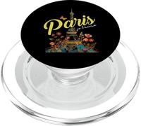 Paris Je T'Aime Torre Eiffel Floral Francia Souvenirs Franceses PopSockets PopGrip para MagSafe