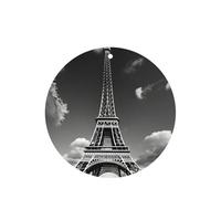 Paris - Juego de ambientador colgante de torre Eiffel y nube, tarjetas redondas de fragancia de lavanda para interiores de automóviles, paquete de 10/24 tarjetas