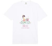 París Mente Bicicleta Chica Torre Eiffel Estética Viaje Amor Comfort Colors Adult Heavyweight T-Shirt