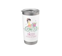 París Mente Bicicleta Chica Torre Eiffel Estética Viaje Amor Vaso térmico de acero inoxidable de doble pared